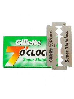 5 DE Blades Gillette 7 o'clock  "Super Stainless"