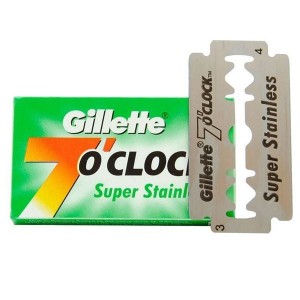 5 Cuchillas de afeitar Doble Filo Gillette 7 o'clock  "Super Stainless"