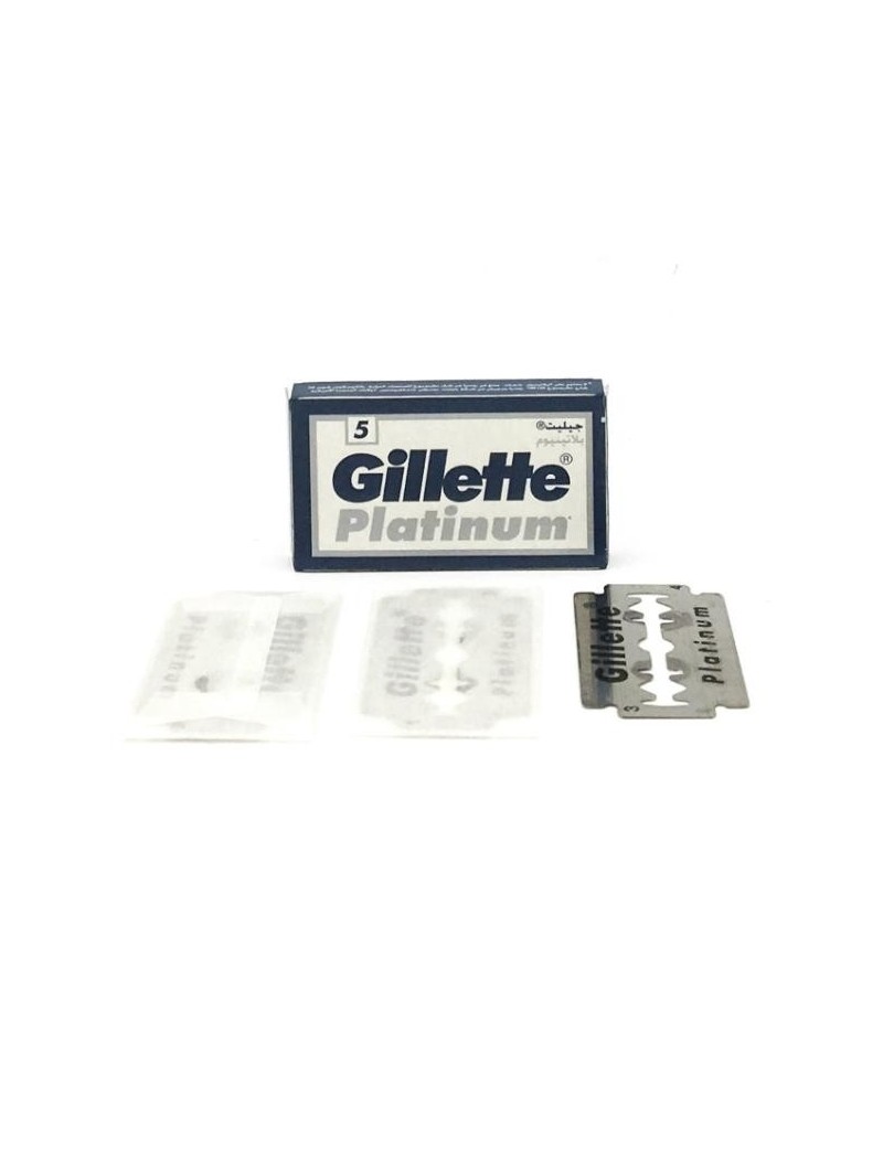 5 Cuchillas de afeitar Doble Filo Gillette Platinum
