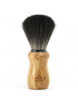 Omega Black Fiber Hi-Brush  Olive Wood Shaving Brush