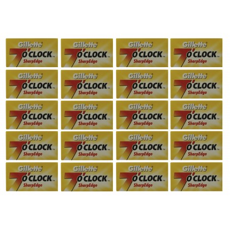 100 Double Edge Blades Gillette 7 o'clock SharpEdge