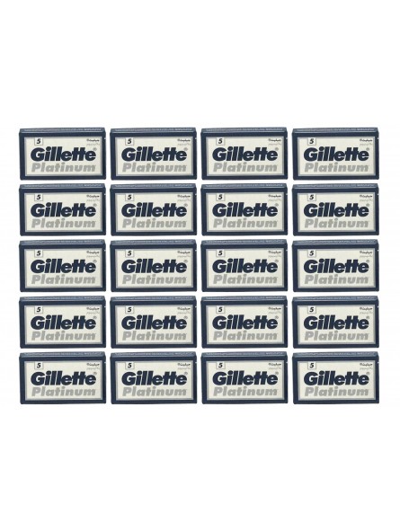 100 Cuchillas Doble Filo Gillette Platinum