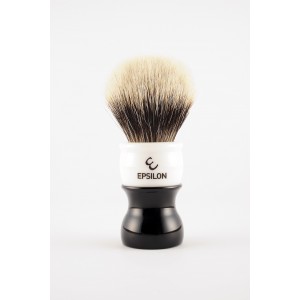 Epsilon Two Band Badger Shaving Brush Black & White 52/26mm
