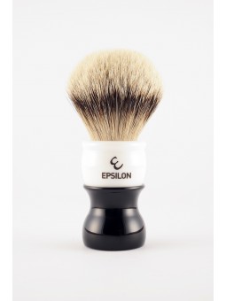 Epsilon Silvertip Badger Shaving Brush Black & White 55/26mm