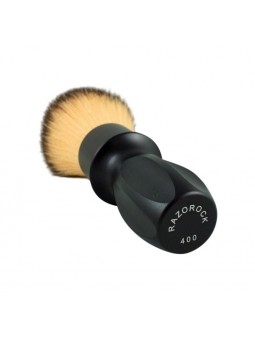 Razorock Plissoft Matte Black 400 Silvertip Fibre Shaving Brush 24mm