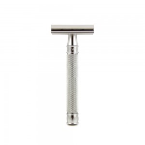 Edwin Jagger Double Edge Stainless Steel Safety Razor Knurled