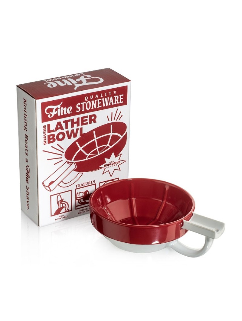 Fine Accoutrements Red Lather Bowl with StaticHole Technology