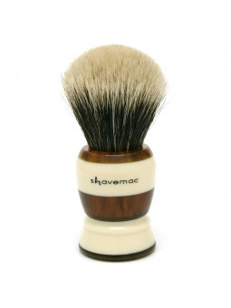 Shavemac Shaving Brush Silvertip D01 2-Band Fan Shape 48mm Americana