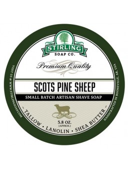 Stirling Soap Co Scots Pine Sheep  Shaving Soap 170ml