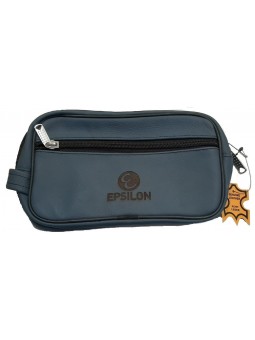 Epsilon Blue  Leather Wash Bag
