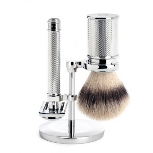 Mühle Traditional Shaving Set Silvertip Fibre Shaving Brush & R41 Safety Razor
