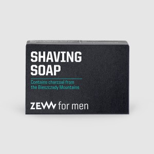 Zew for Men Shaving Soap with charcoal 85ml