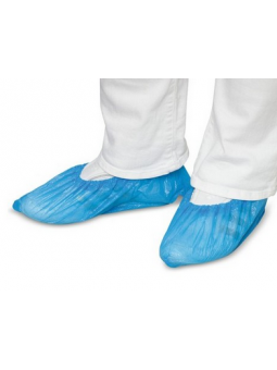 Cubre Zapatos Plástico Azul. Caja 100 unidades