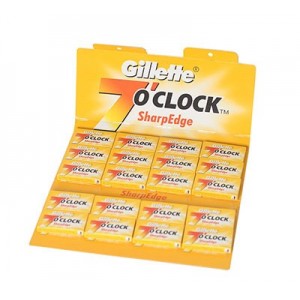 100 Cuchillas Doble Filo Gillette 7 o´Clock "SharpEdge"