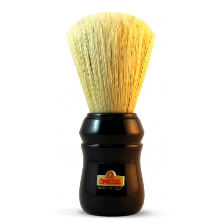 Omega Professional Nº49 Pure Bristle Shaving Brush Black Handle