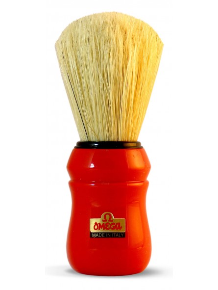 Omega Professional Nº49 Pure Bristle Shaving Brush Red Handle