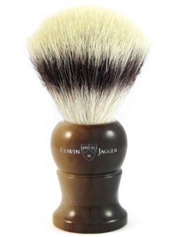 Edwin Jagger Shaving Brush Synthetic Silver Tip Light Horn XL