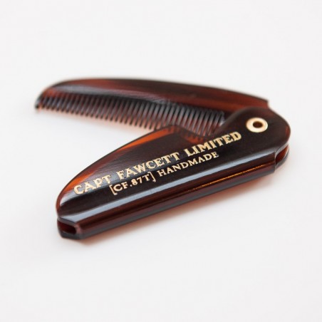 Captain Fawcett Moustache Wax Strengh Sandalwood 15ml & Folding Comb