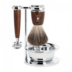  Mühle Traditional Shaving Set Silvertip Badger Shaving Brush & R108 Safety Razor