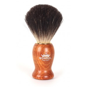 Mondial Nelson Pure Badger Shaving Brush Wooden Maple Handle