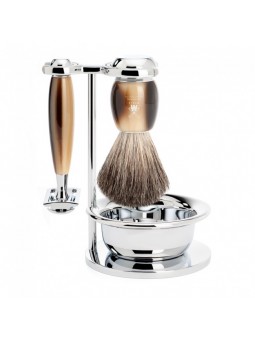 Mühle Vivo Shaving Set Pure Badger Shaving Brush & Safety Razor Wihte Resin