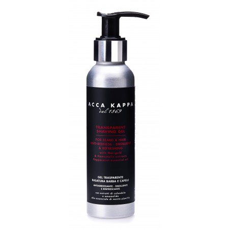 Acca Kappa Transparent Shaving Gel Barbe Shop Collection 125ml
