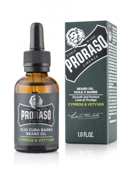 Proraso Cypress and Vetiver Beard Oil 30ml.