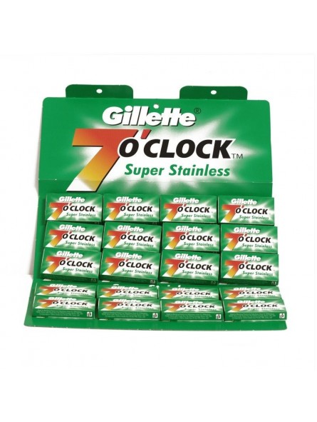 100 Cuchillas Gillette 7 o'clock verdes