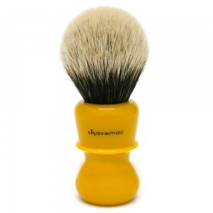 Shavemac Shaving Brush RB3 Silvertip 2-Band 50mm Butterscotch