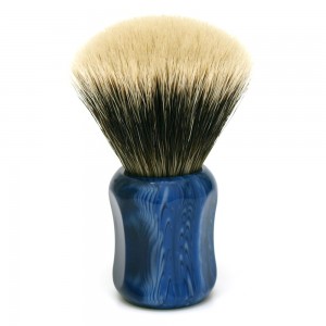 Shavemac Shaving Brush MB2 Silvertip 2-Band Fan Shape 50mm Blue/Marble
