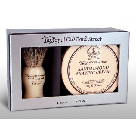 Pure Badger Brush & Sandalwood Bowl Gift Box Set